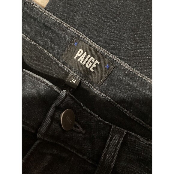 Paige Womens Washed Black Margot Ankle Skinny Jeans High Rise 28 - Picture 7 of 8
